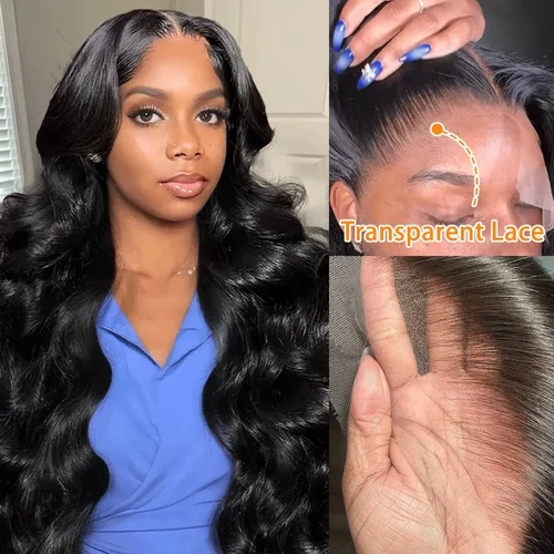 Imagen 2 del producto 30 32 pulgadas brasileño onda del cuerpo HD transparente encaje Frontal peluca de cabello humano para mujeres pelo largo 13X5X1T pelucas sin pegamento cabello humano