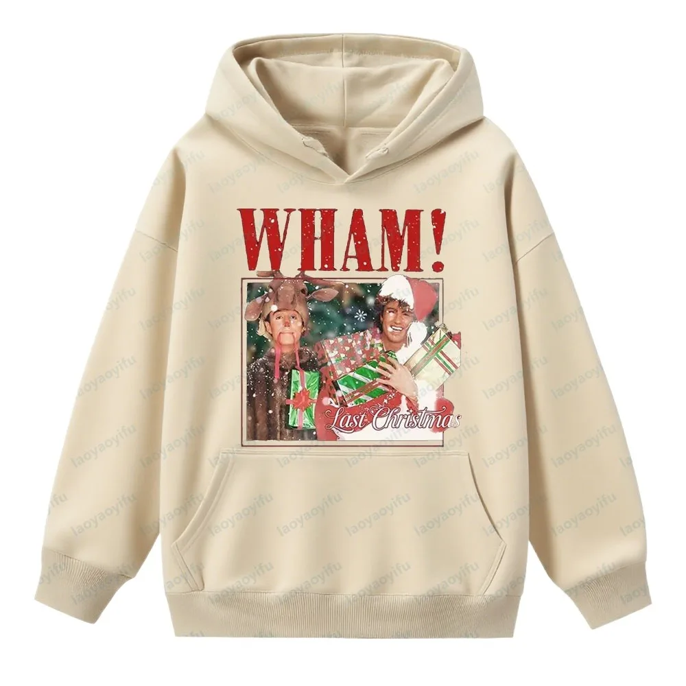 جديد Wham آخر عيد الميلاد تحت عنوان البلوز مضحك جورج مايكل الجرافيك للجنسين هوديي النساء الرجال الملابس خمر الشارع الشهير القمم
