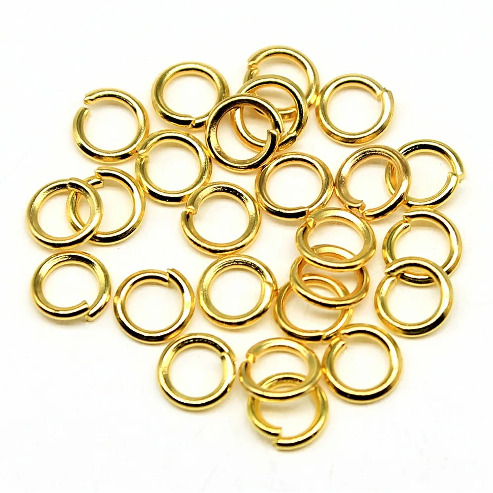 WYSIWYG 400pcs 5 Colors 3/4/5/6/7/8/9/10mm Jewelry Findings Open Single Loops Jump Rings & Split Ring For Jewelry Making