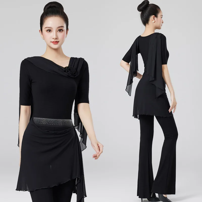 New Latin Dance Ensemble for Women Adult Figure Training Wear Premium Modelling Dance Practice Instructor Attire Etiquette Wear