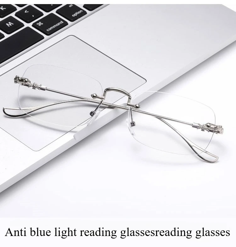 

Fashionable Frameless Anti Blue Light Reading Glasses, High-quality Personalized and Simple Reading Glasses