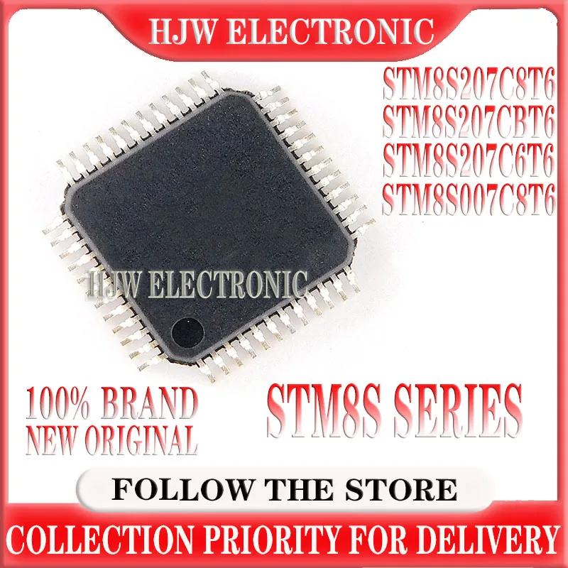 (5piece) 100% New STM8S207C8T6 STM8S207CBT6 STM8S007C8T6 STM8S207C6T6 STM8S207 C8T6 STM8S207 CBT6 QFP-48 Chipset