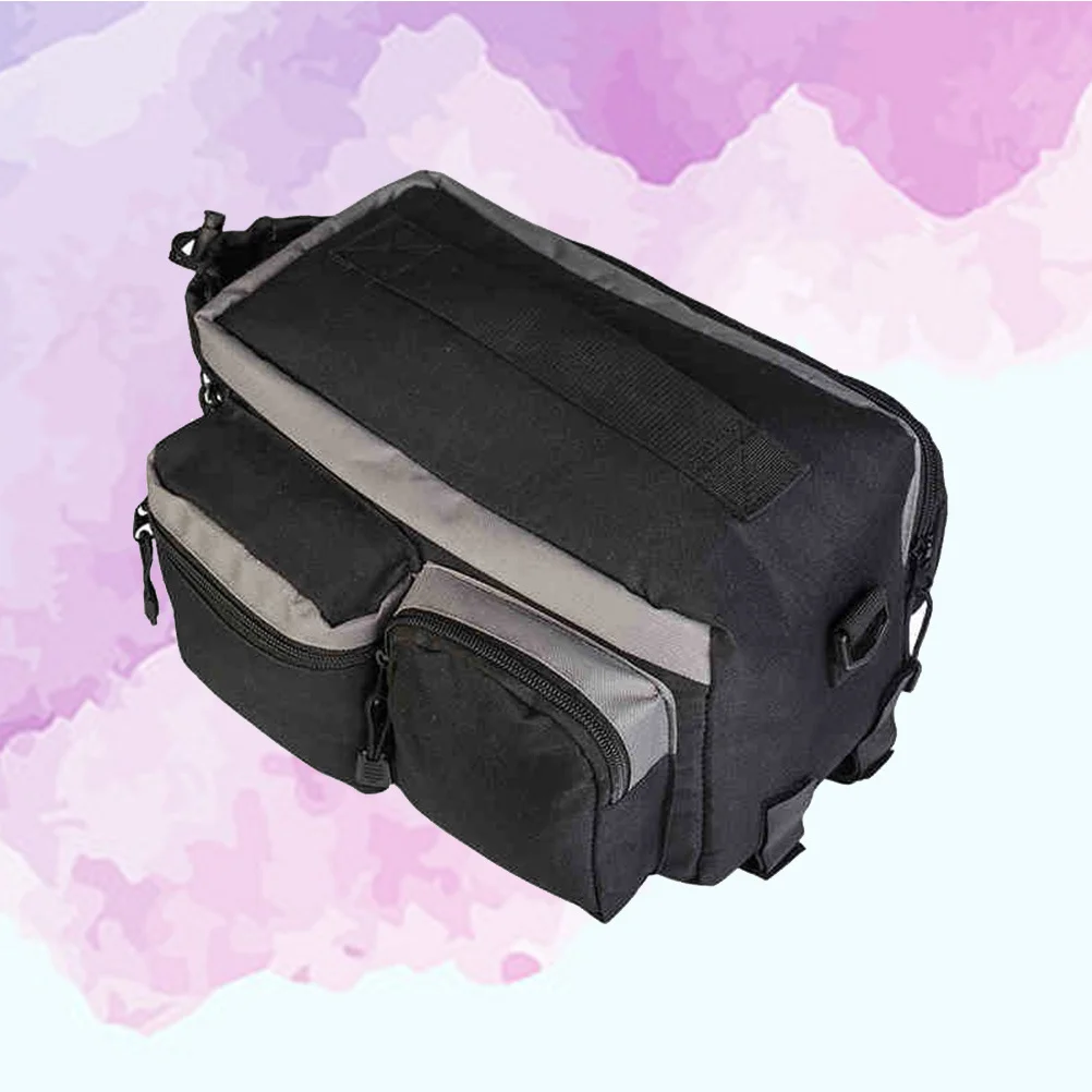

Rear Seat Bag 28*14*16Cm Large Capacity Bike Luggage With Reflective Straps Adjustable Shoulder Strap For Cycling Touring