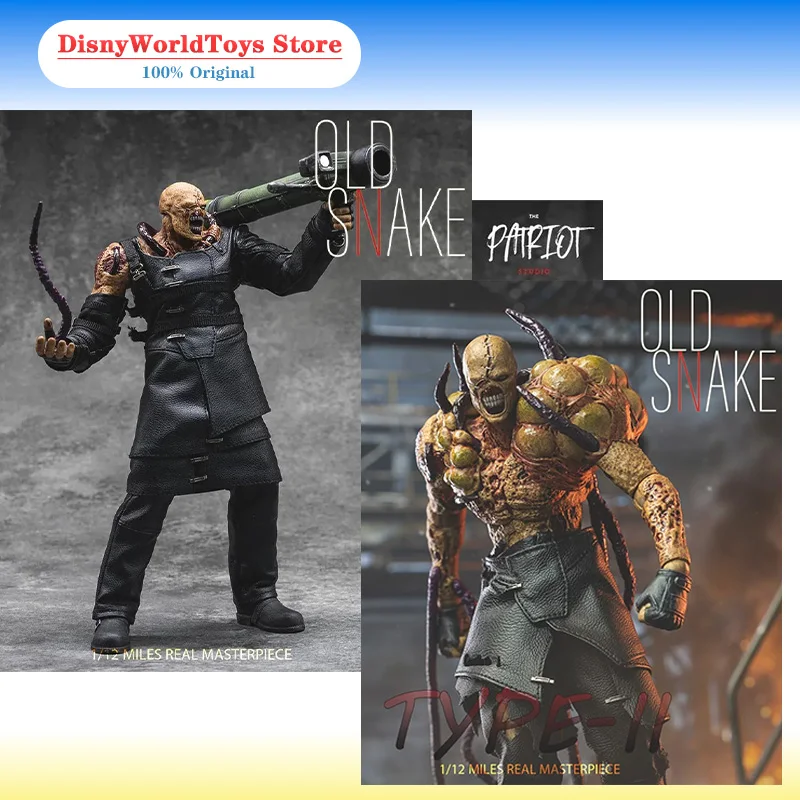 Figuras de acción de anime 100% originales Patriot Studio 1/12 Old Snake Tipo I (A) y Tipo II (B), dos tipos en stock, figuras coleccionables.