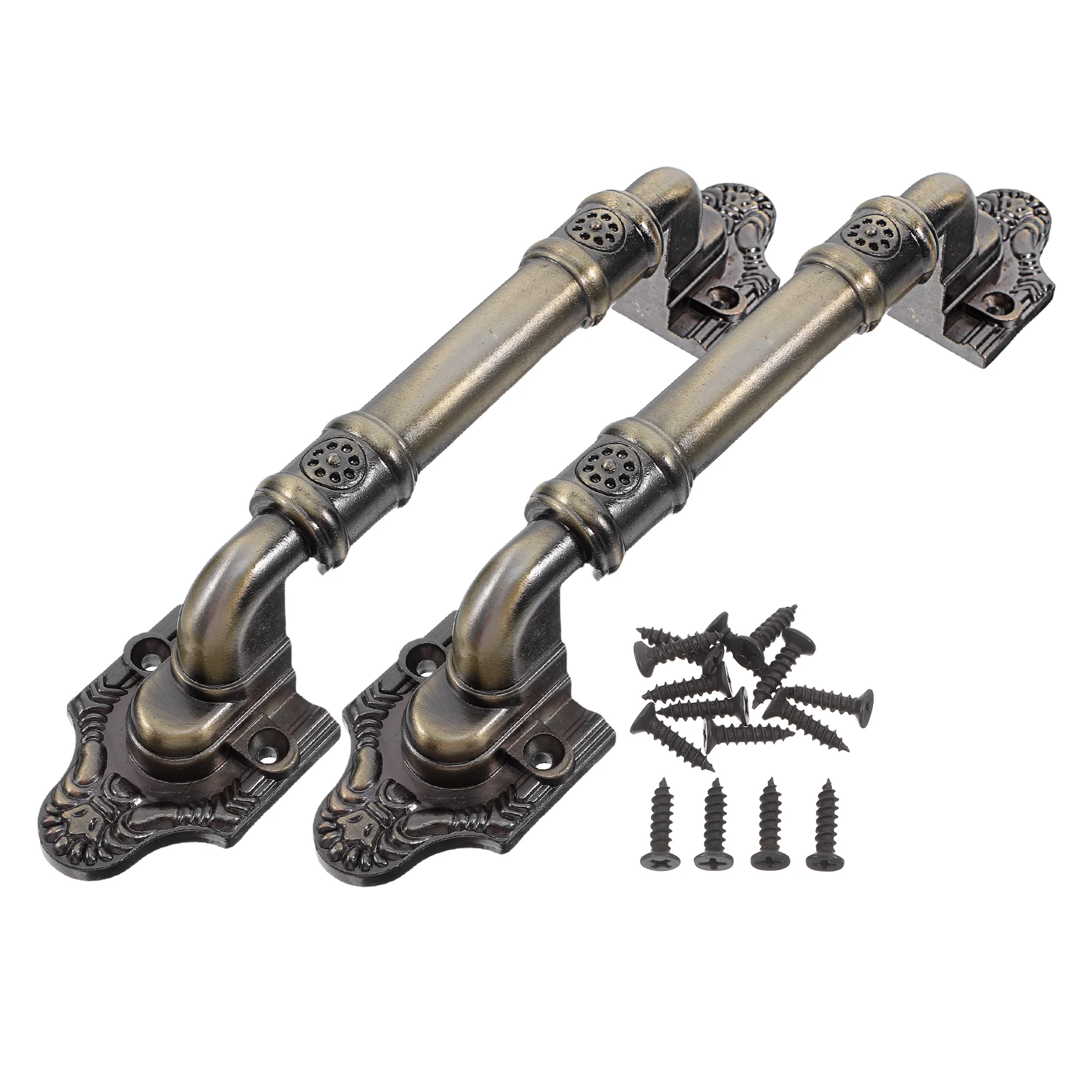 

2 шт. прочных винтажных металлических латунных ручек для раздвижных дверей, для входных дверей, шкафов и гардеробов, в деревенском стиле