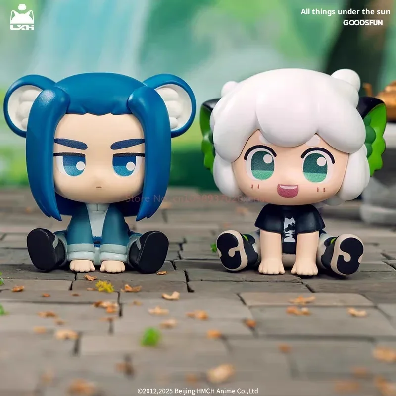 

Luo Xiaohei War Chronicles 2 Trendy Blind Box Handmade Q Version Cute Friends Sitting in a Row Collectible Grain Ornament Toy