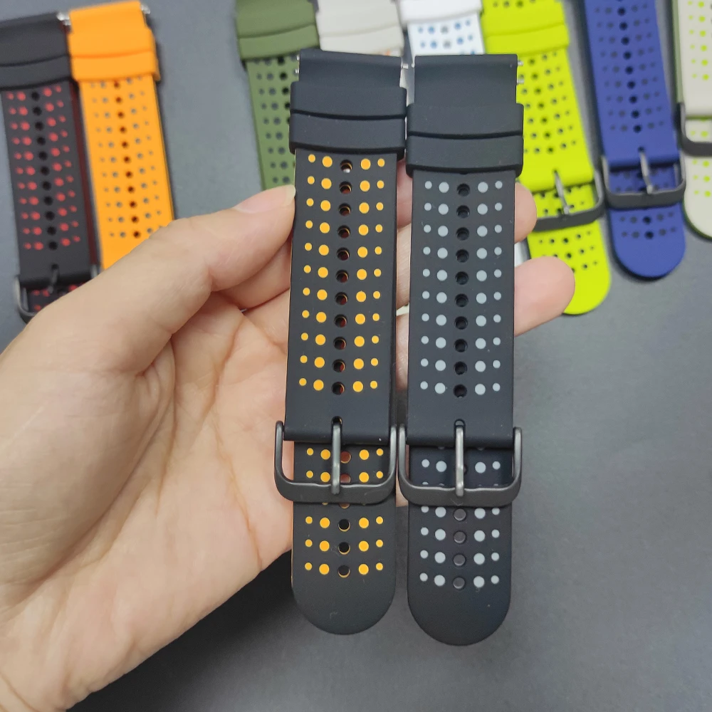 22 مللي متر حزام الإفراج السريع ل Huami AMAZFIT BALANCE 2/BIP 6 5 وحدة لينة سيليكون نغمتين الفرقة GTR 4/3/3 Pro 2e حزام الساعات الرياضية