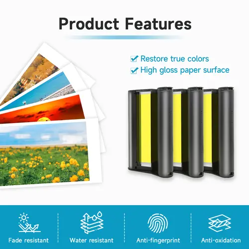 CP1500 Photo Paper For Canon Selphy CP1500 CP1300 CP1200 CP910 CP900 Photo Printer KP-108IN Ink 6 Inch - Image 6
