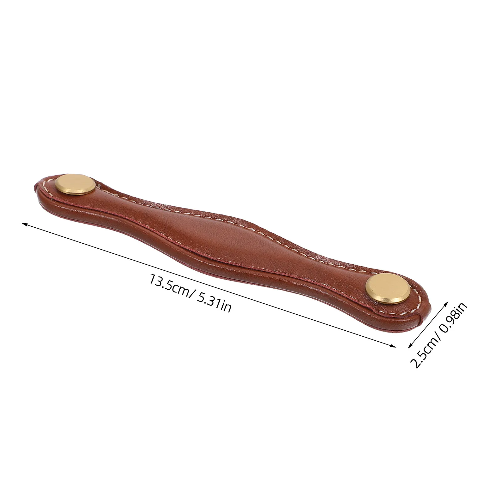 2Pcs PU Drawer Pulls Ergonomic Cabinet Handles for Office Dresser Renovation Vintage Modern Decorative Home