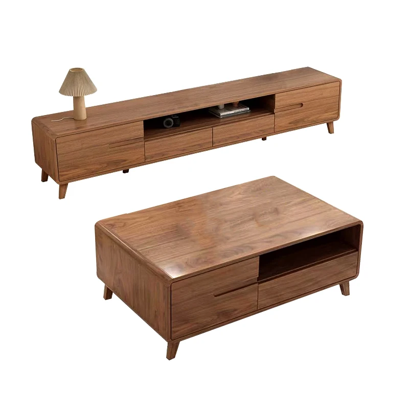 

TV cabinet, modern simple coffee table combination small apartment floor cabinet, new Chinese living room floor