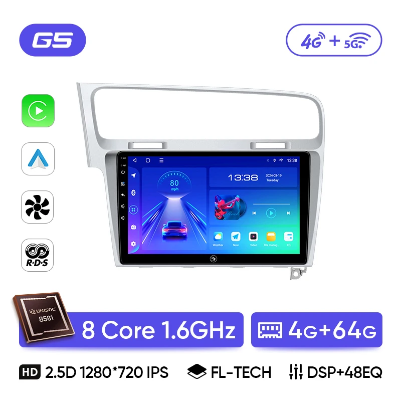 Ainavi Autoradio Voor Volkswagen VW Golf 7 MK7 GTI 2011-2021 Draadloze Carplay Android 13 Auto Multimedia Stereo Video Speler 2Din - afbeelding 1