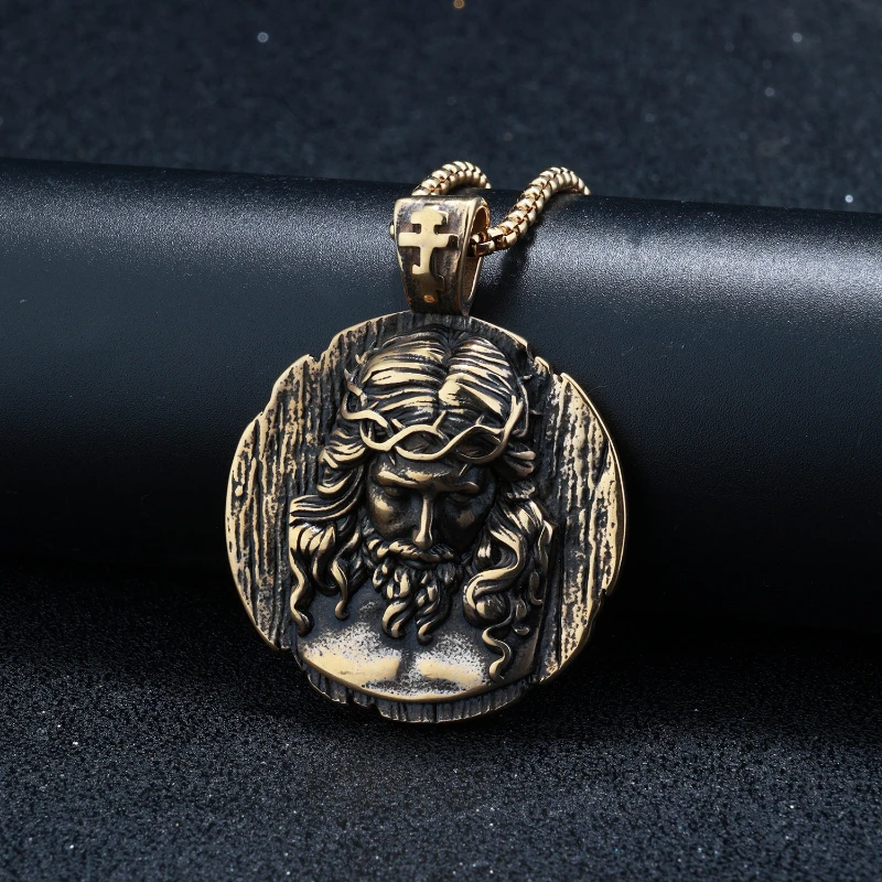 خمر سانت بنديكت المعلقات قلادة الفولاذ المقاوم للصدأ اللؤلؤ سلسلة مجوهرات هدية حفلة