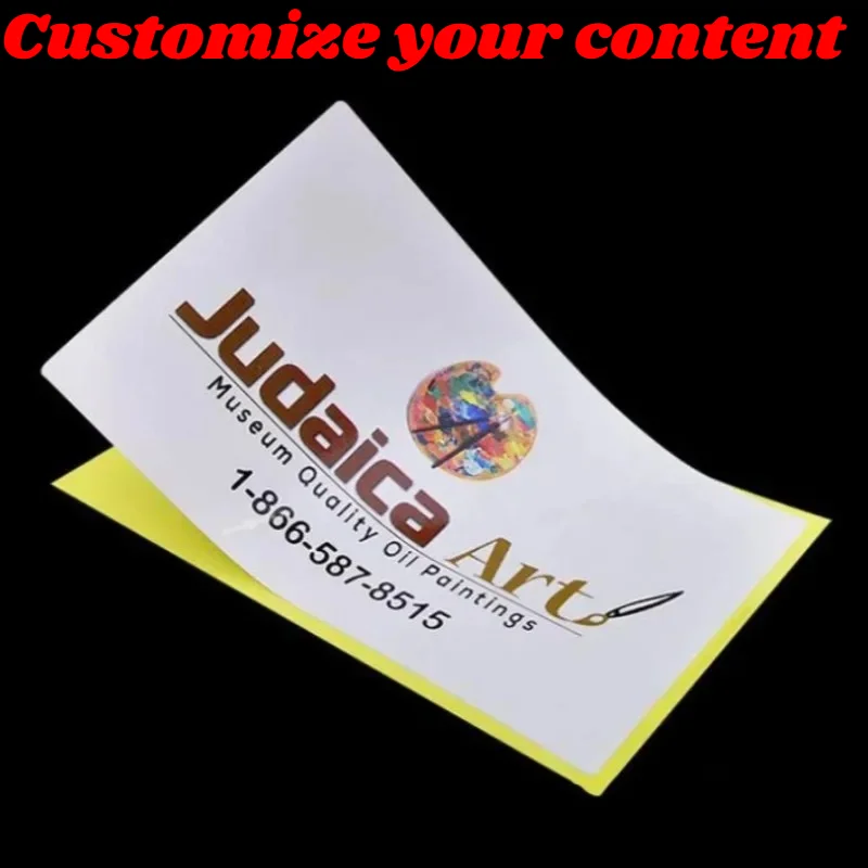 

Custom logo Personalized Coated Paper Stickers Custom Logo Printing Self-adhesive Labels for Party Commercial stickers