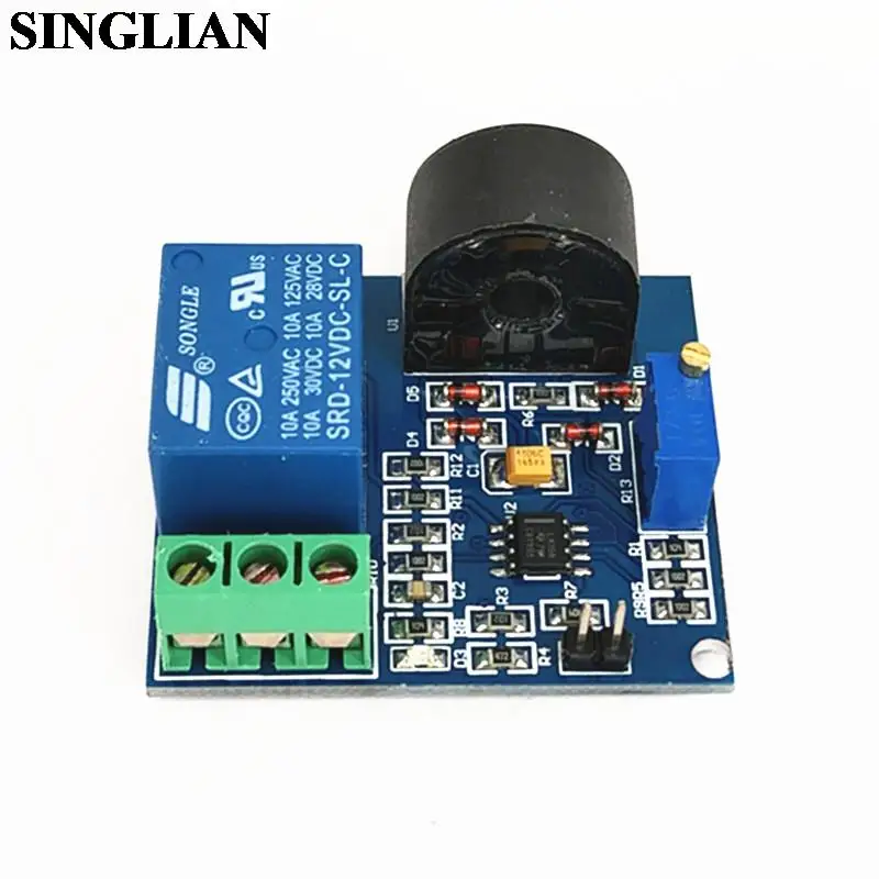 12V Relay Module 5A Overcurrent Protection Sensor Module AC Current Detection Sensor For Arduino