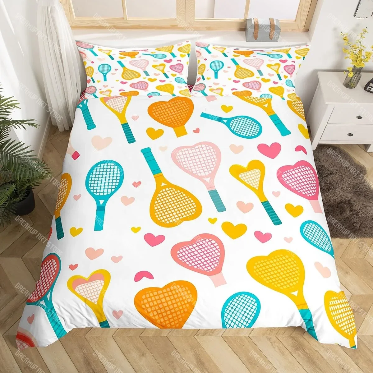 

Комплект пододеяльников для бадминтона, детский спортивный комплект постельного белья для бадминтона, декор для комнаты для мальчиков и девочек, игры с мячом, черный комплект одеял