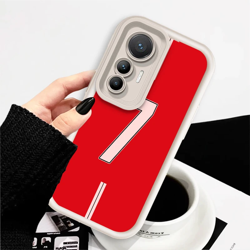 Football Stars No.10 7 Logo Eye Ladder For Xiaomi MI 14 12T 11 Lite Poco M3 X5 X4 F5 F4 F3 F2 GT Pro 5G Back Phone Case