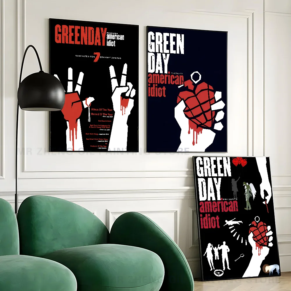 Green Day American Idiot Poster Paper Print Home Living Room Bedroom Entrance Bar Restaurant Cafe Art Painting Decoration