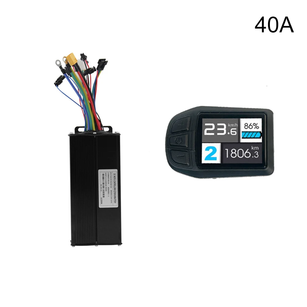 

Electric Bike Controller Kit with UKC3 Color Screen Instrument Panel 30A 40A for 24V 36V 48V Motors Ranging 750W to 2000W Power