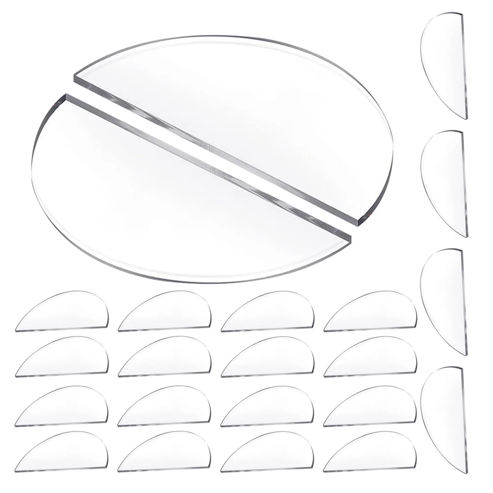 

30Pcs Transparent Acrylic Half Circle Guest Name Cards Modern DIY Seating Arrangements for Events Table Setting