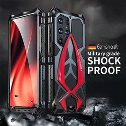 Luphie Metal Full Protect Armor Case For Samsung Galaxy S23 Ultra Phone Cover S24 23 S22Ultra S21 S24 Plus 5G Shockproof Fundas