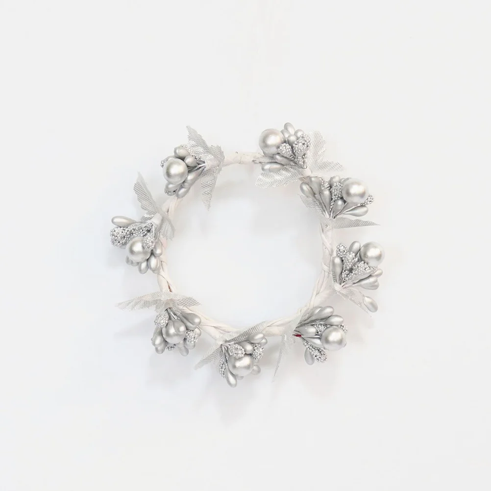 

4Pcs Silver Berries Napkin Ring Charming Table Decor Exquisite Wreath for Gatherings