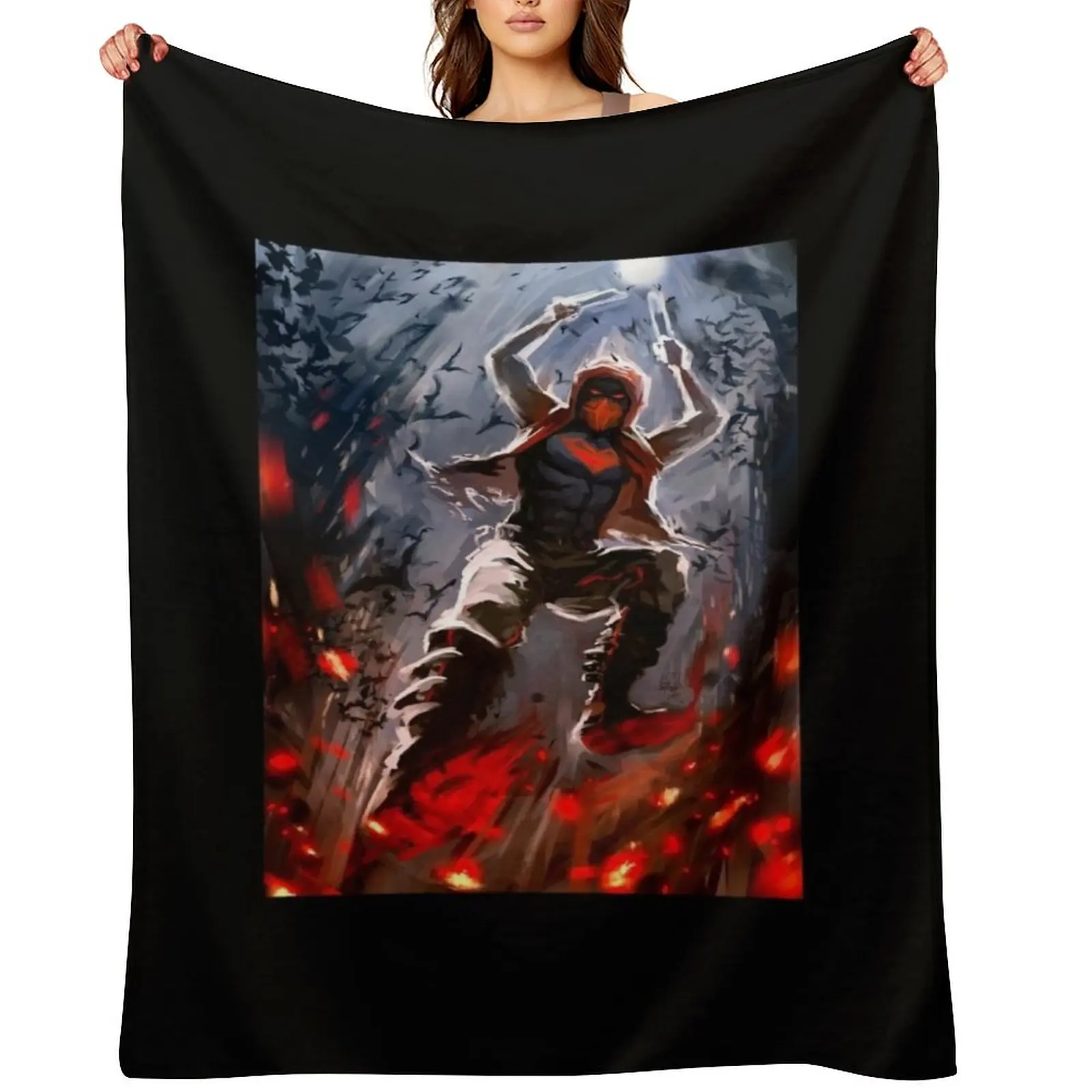 

red HOOD Throw Blanket Luxury St Sleeping Bag Comforter Giant Sofa Blankets