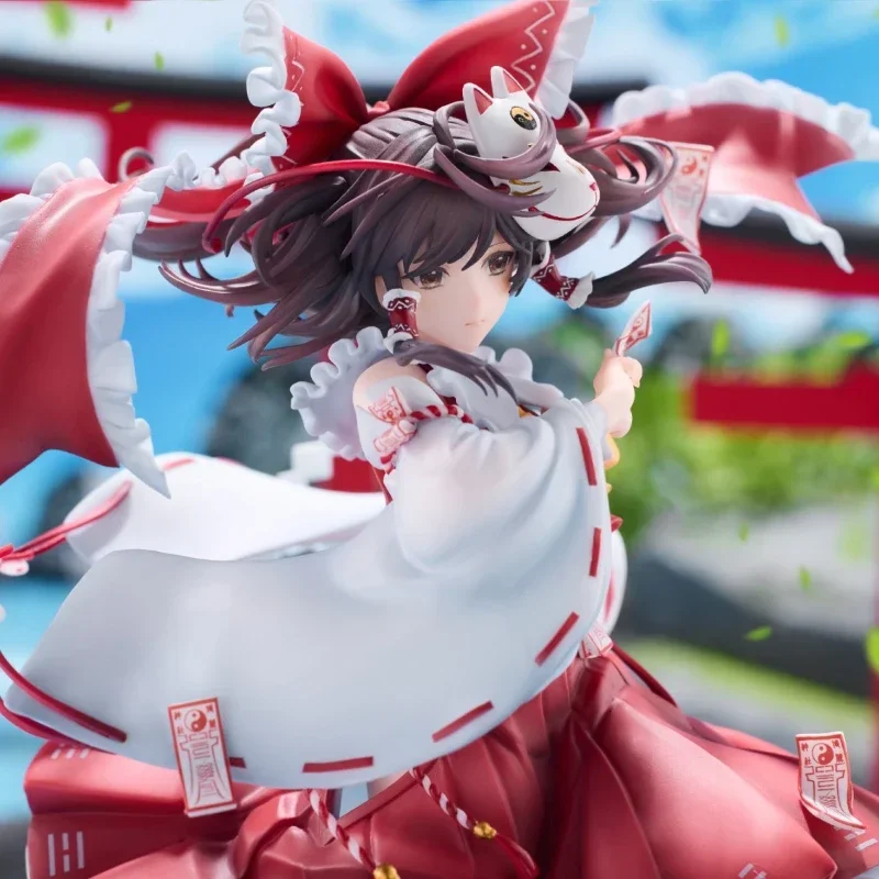 Touhou Project Hakurei Reimu 100% Originele Echte 28Cm Pvc Actiefiguur Anime Figuur Model Speelgoed Figuur Collectie Pop Cadeau