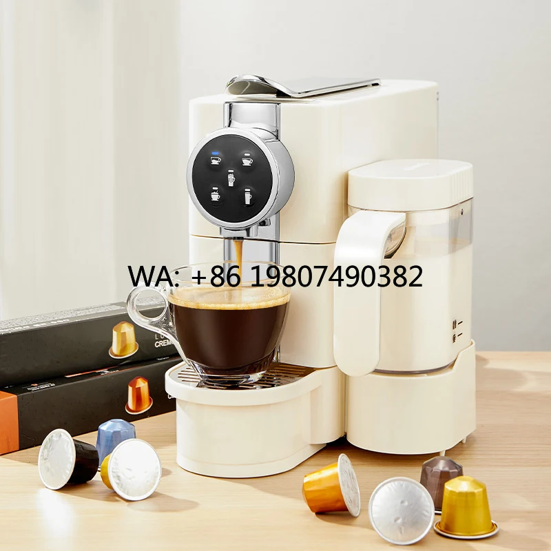 

Mini Household Coffee Machine, Fully Automatic Coffee Maker with Milk Foam, Retro European Style Home Appliance