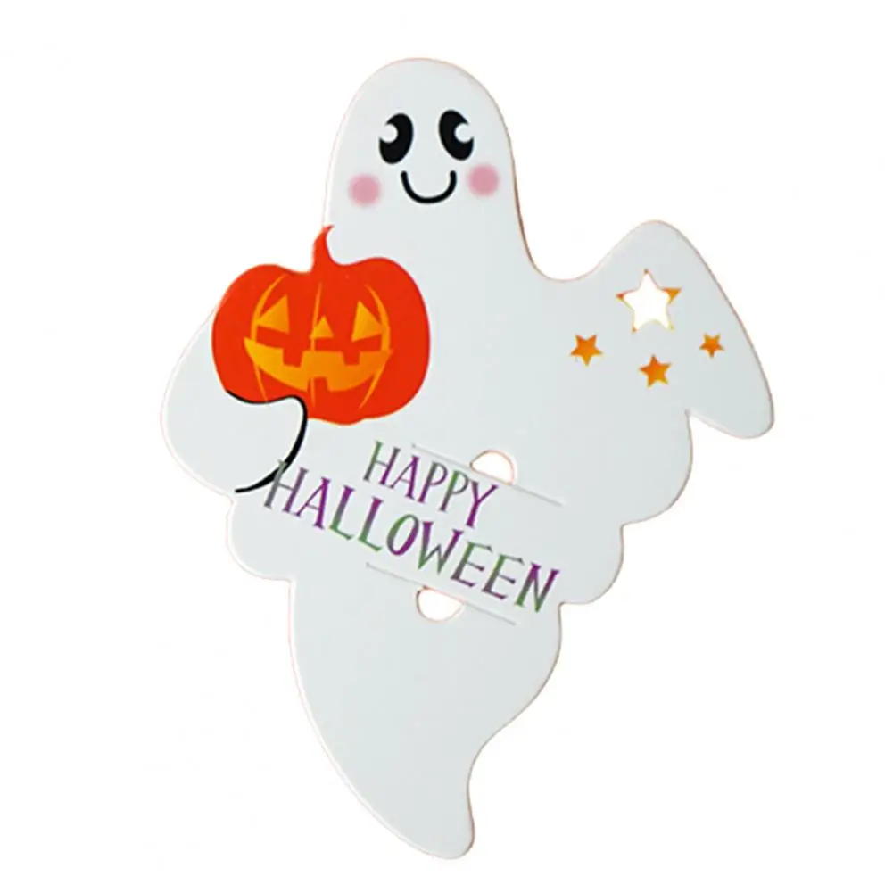 Unique Halloween-themed Lollipop Cards Halloween Lollipop Candy Holder Cards for Party Decorations 48pcs Ghost for Home for Kids