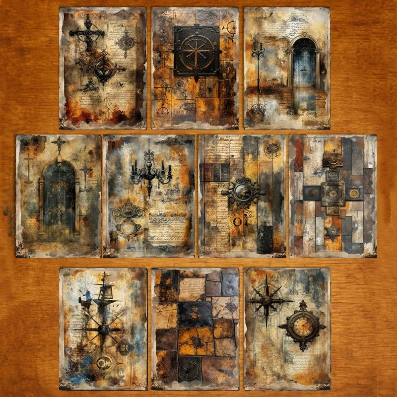 32PCS Vintage Nostalgic Sailing Postcards, Caribbean Pirate Mysterious Treasure Map Commemorative Cards, for Handmade Production