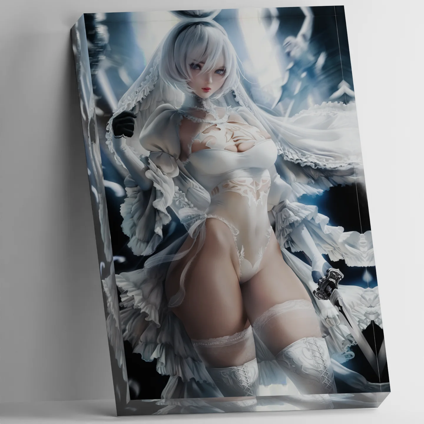 

Custom Acrylic Photo Block NieR Automata 2B Figure Stand Print Your Image YoRHa Game Merch Gamer Desk Decor Personalized Gift