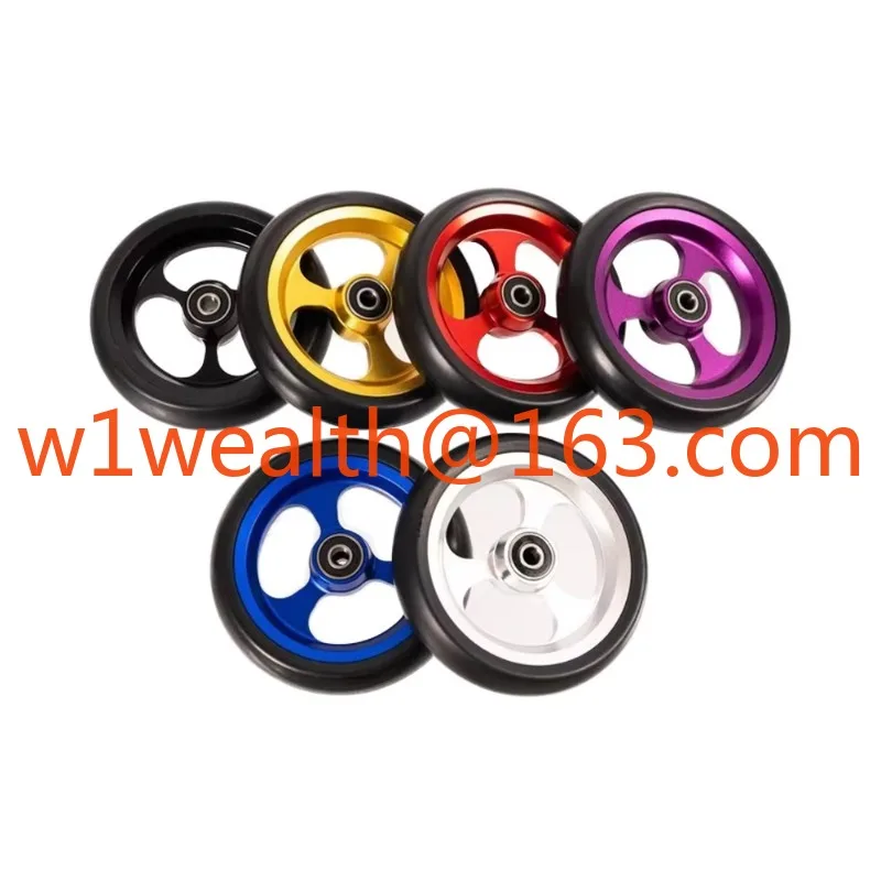 

Aluminum Wheelchair Wheel Fork Universal Front Caster with 3 ", 4", 5 "x1.4" Softroll Style Rubber Tires High Speed