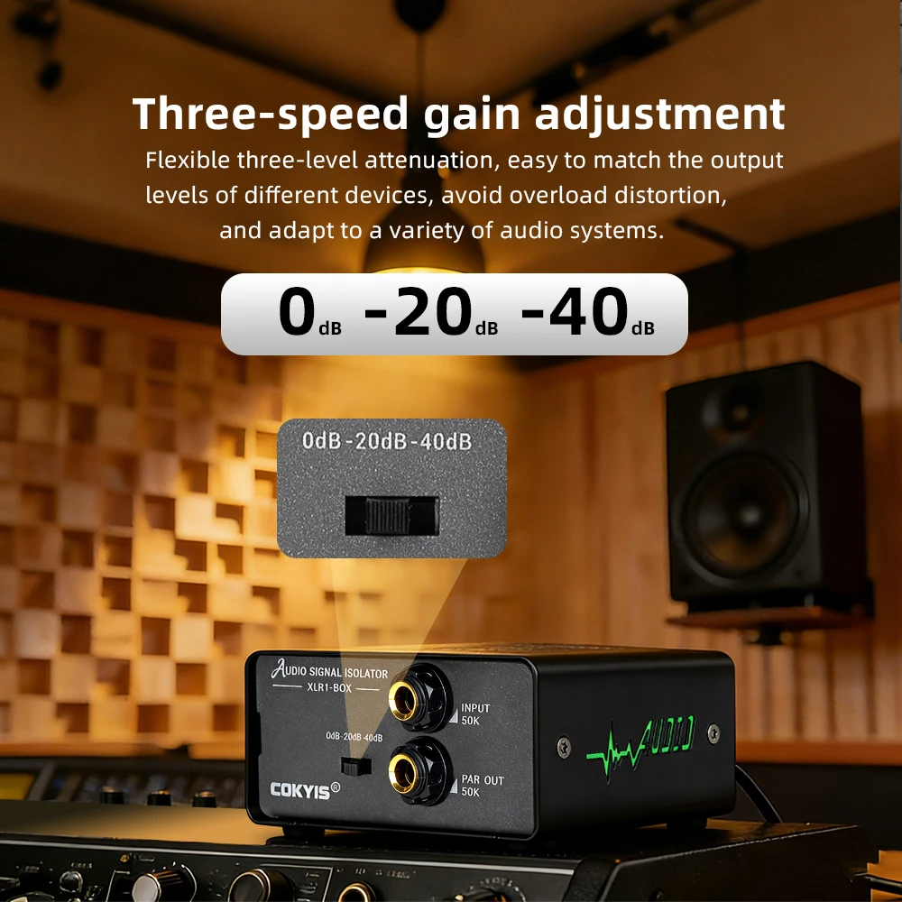 Sound Isolators With 3 Stage Gains Adjustment Eliminates Noise Interferences For Professional Sound Recording