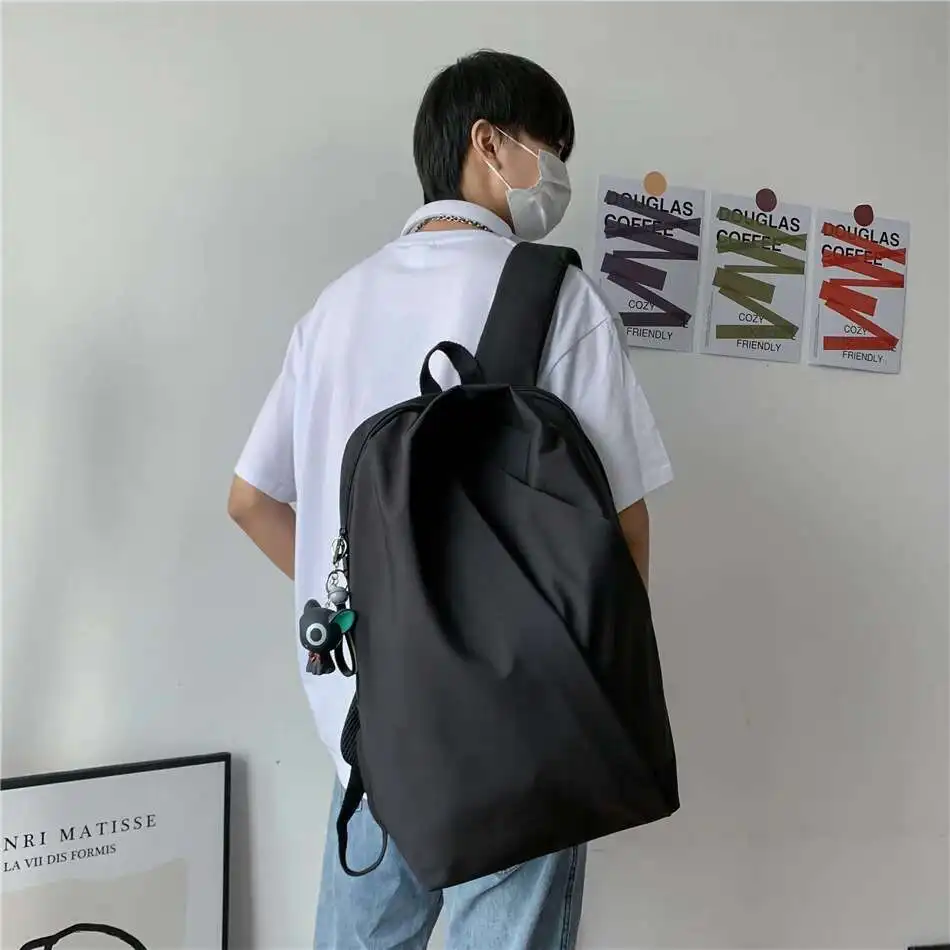 

Unisex Simple Lightweight Nylon Backpack Quality Waterproof School Backpack for Teenager Brand Designer Backpacks Men Laptop Bag