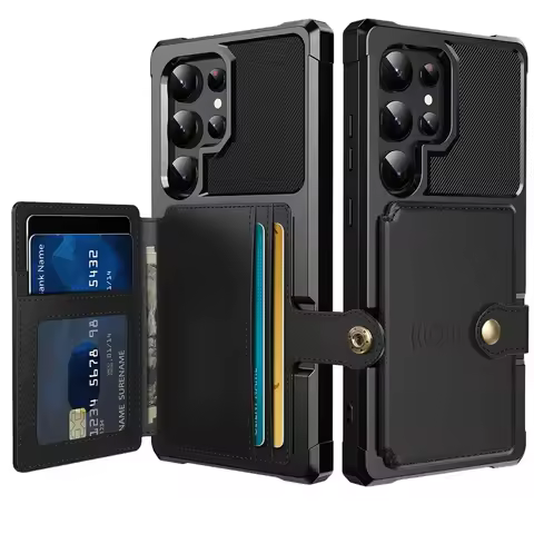 Card Wallet Case for Samsung Galaxy S24 FE S25 S23 Plus S22 S21 Ultra A55 A35 A15 A54 A34 A53 A52S A52 A14 5G A05S A05 A24 4G
