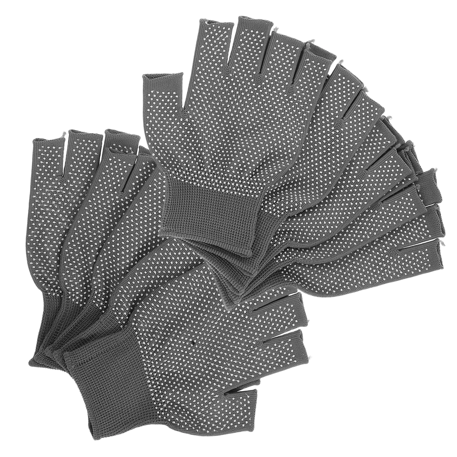 

5Pairs Fingerless Work Gloves Non-Slip Breathable Warm Winter Gloves for Men Women Driving Cycling Hiking Cold Weather