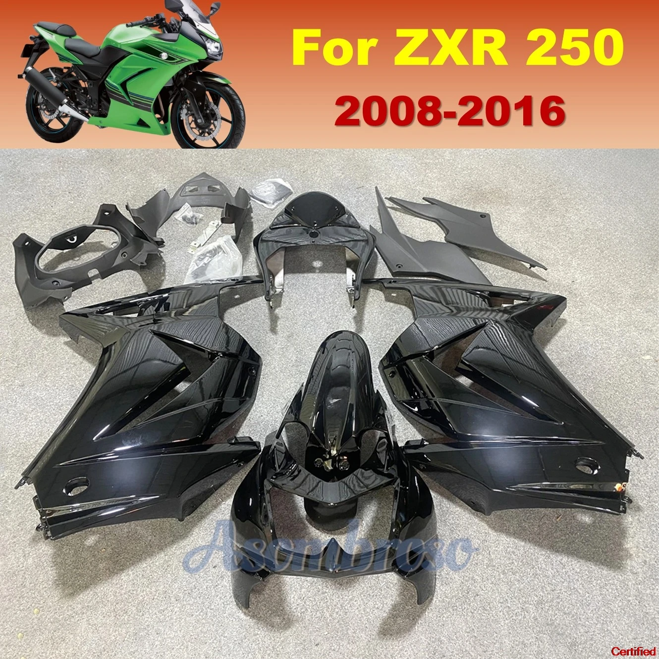 

Fairing Kit For Kawasaki Ninja250 2008-2014 2009 2010 2011 2012 Ninja 250R Full Set Motorcycle Fairings Bodywork