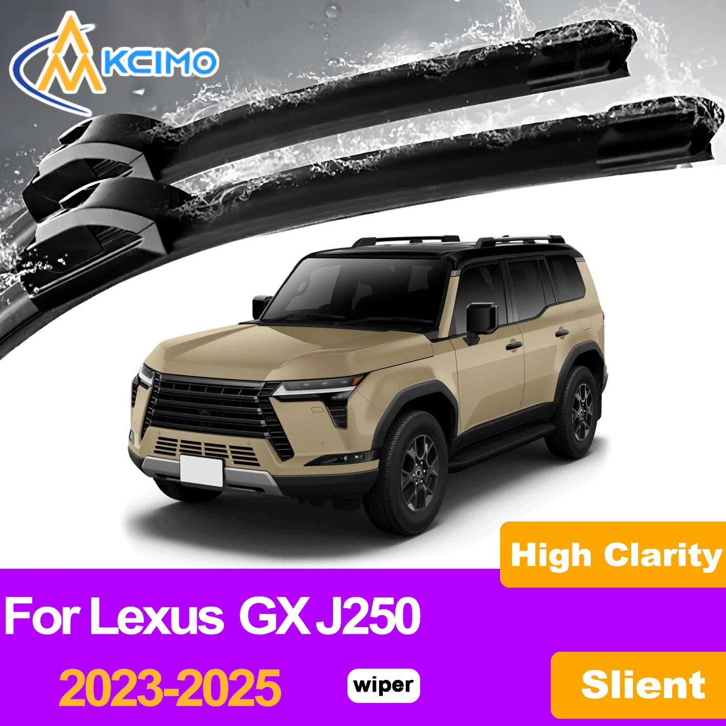 

KCIMO 2PCS Front Windshield Wiper Blades For Lexus GX J250 2023-2025, Smooth & Quiet Operation Streak-Free Windscreen Wipers