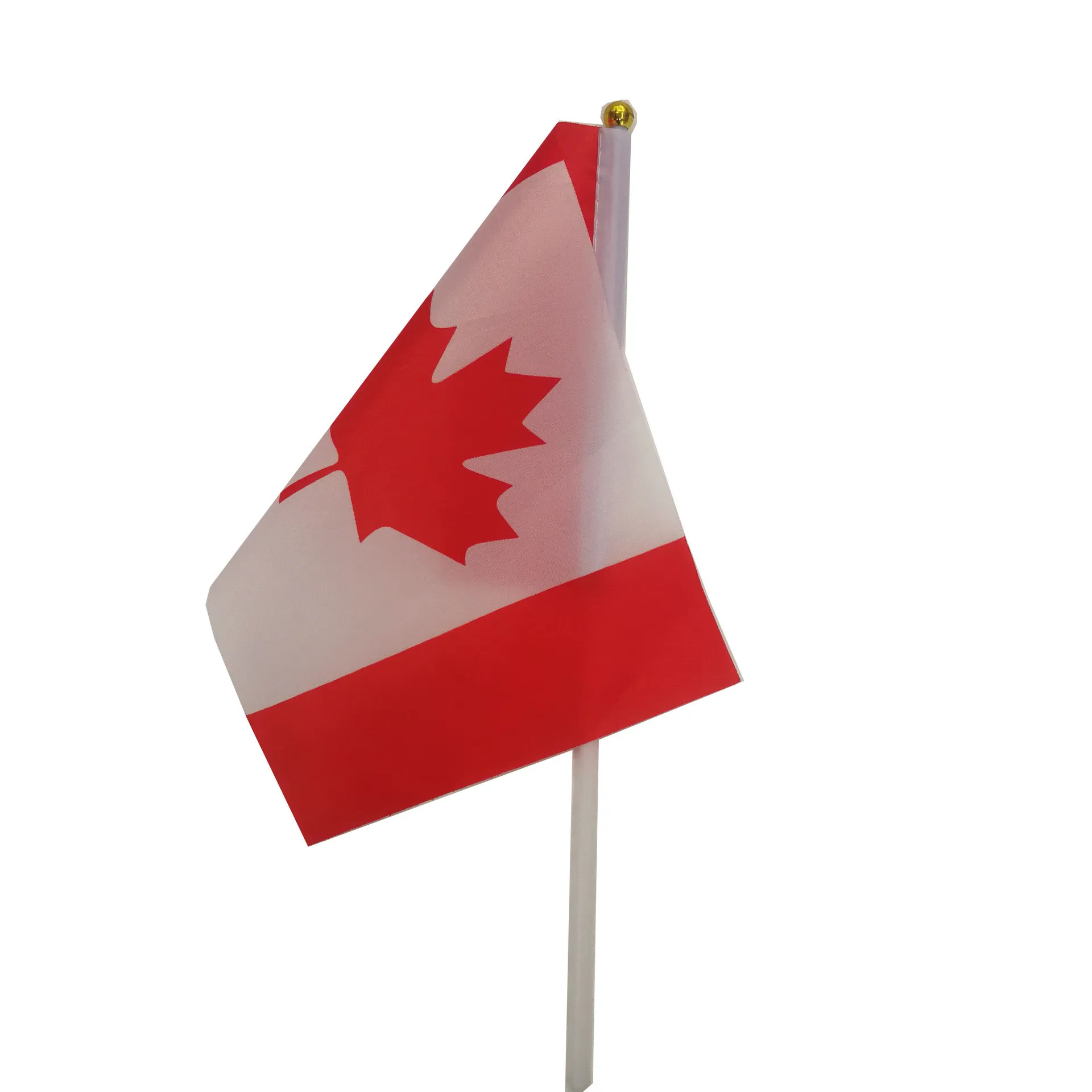 14×21cm Canada Hand Waving Flag,14×21cm  Canadian Small National Flags with Plastic Flagpoles
