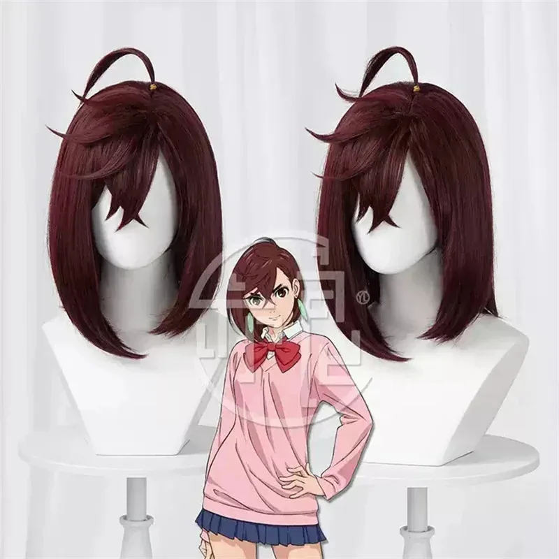 2025 aaa أنيمي Dandadan مومو Ayase شعر مستعار تأثيري قصير النبيذ الأحمر بوبو مقاومة للحرارة الشعر الاصطناعية هالوين زي لعب الأدوار الاسمية
