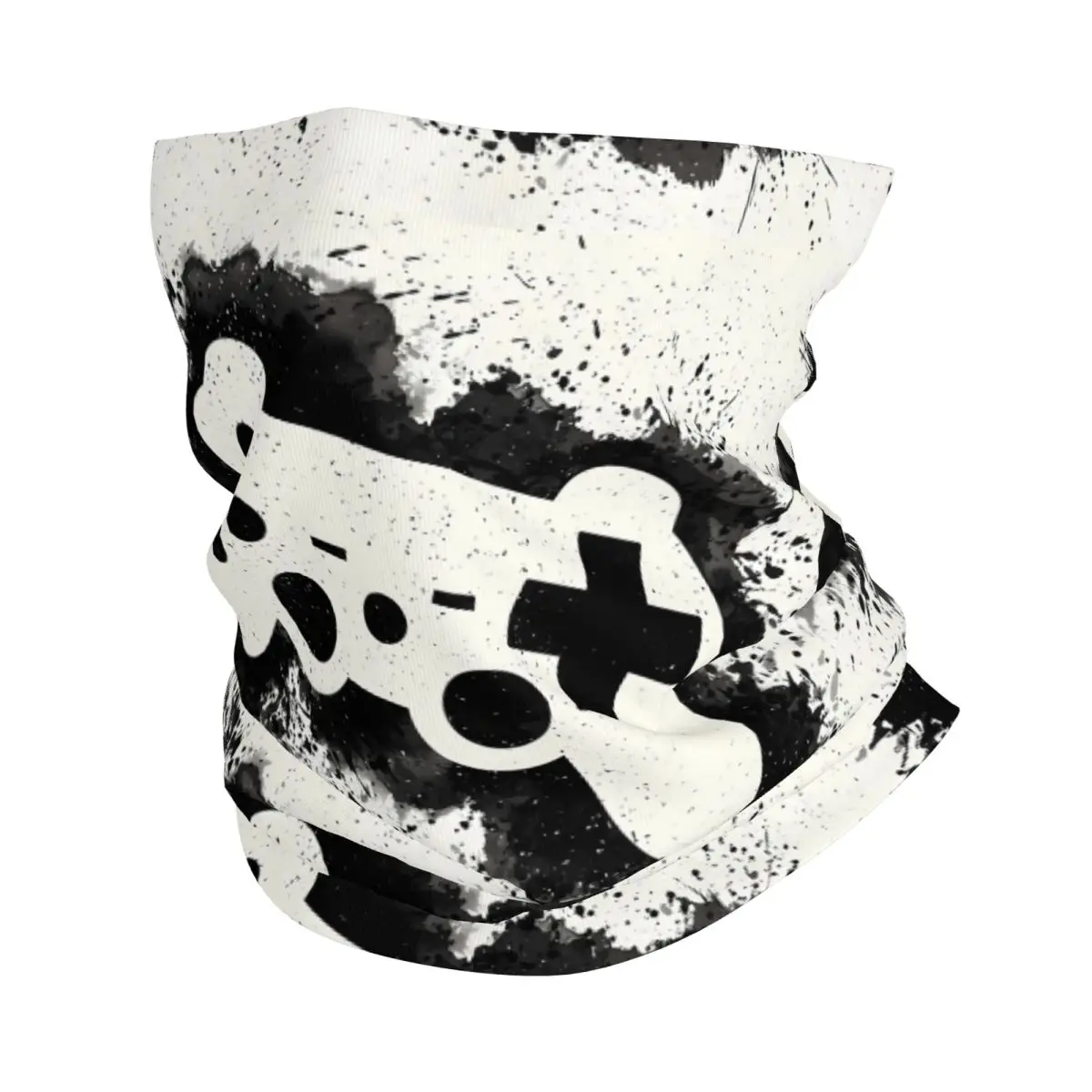 Black White Thin Bandana Neck Gaiter game controller Wrap Scarf Headband Neck Cover