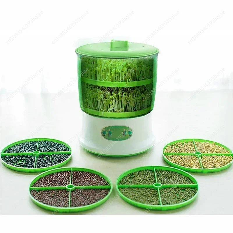 Intelligent Bean Sprouts Maker Thermostat Green Vegetable Seeds Growth Bucket Automatic Electric Sprout Buds Germinator Machine