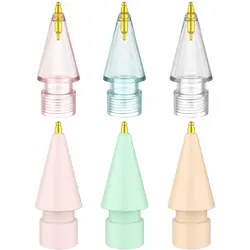 6PCS Fine Point Replacement Tips For Apple Pencil 2/1 Apple Pencil USB-C Apple Pencil Pro Colorful iPencil Nibs (Multicolour)