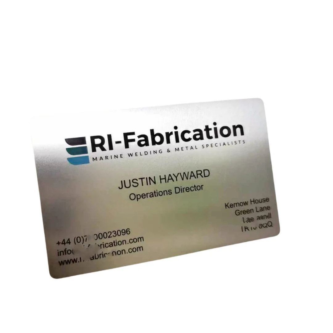 Customized inquiry Custom Stainless Steel Metal Business Gift Card Matt Finish