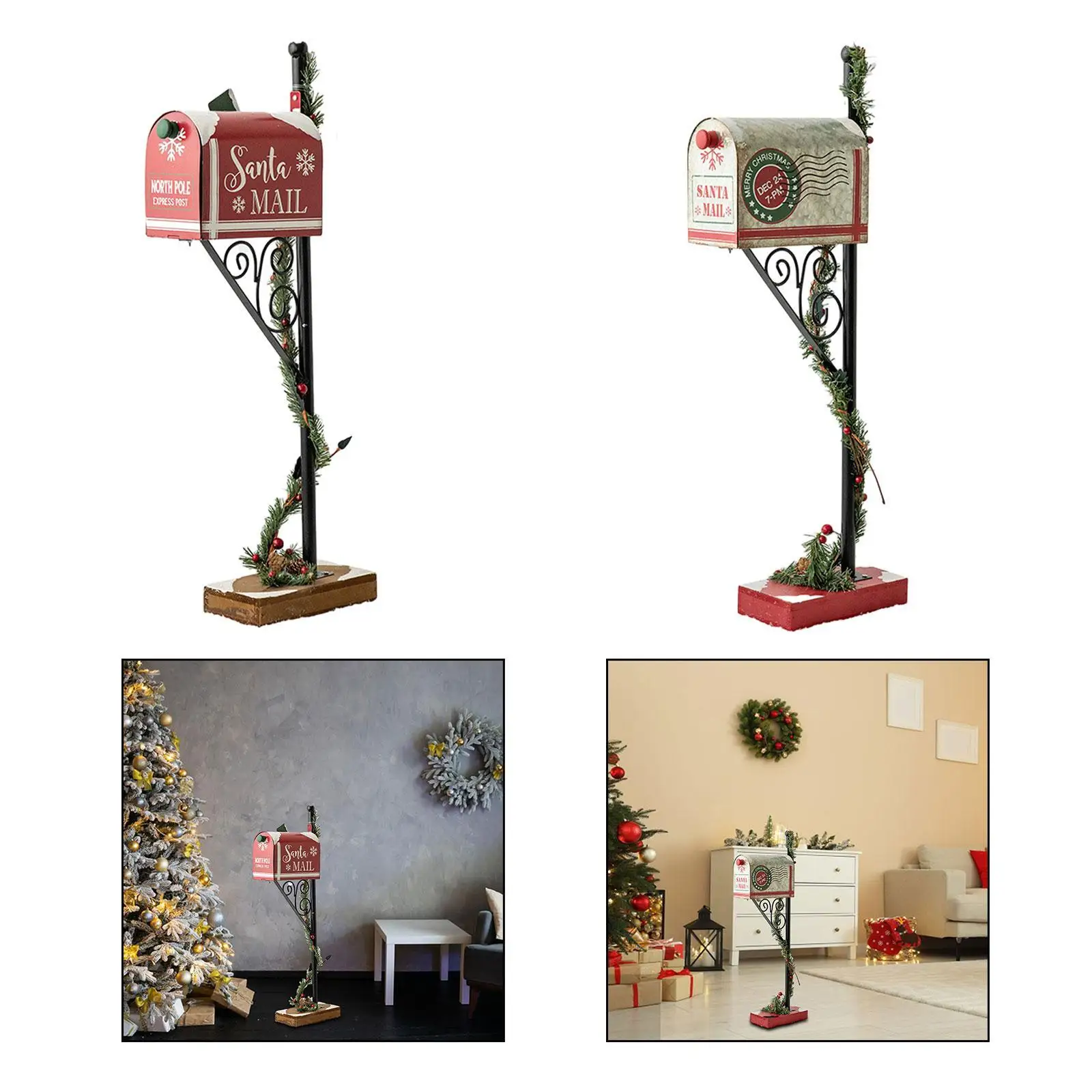 

Christmas Santa Mailbox Decorative, Unique, Convenient Letter Box Christmas Decoration for Xmas Room Home Holiday