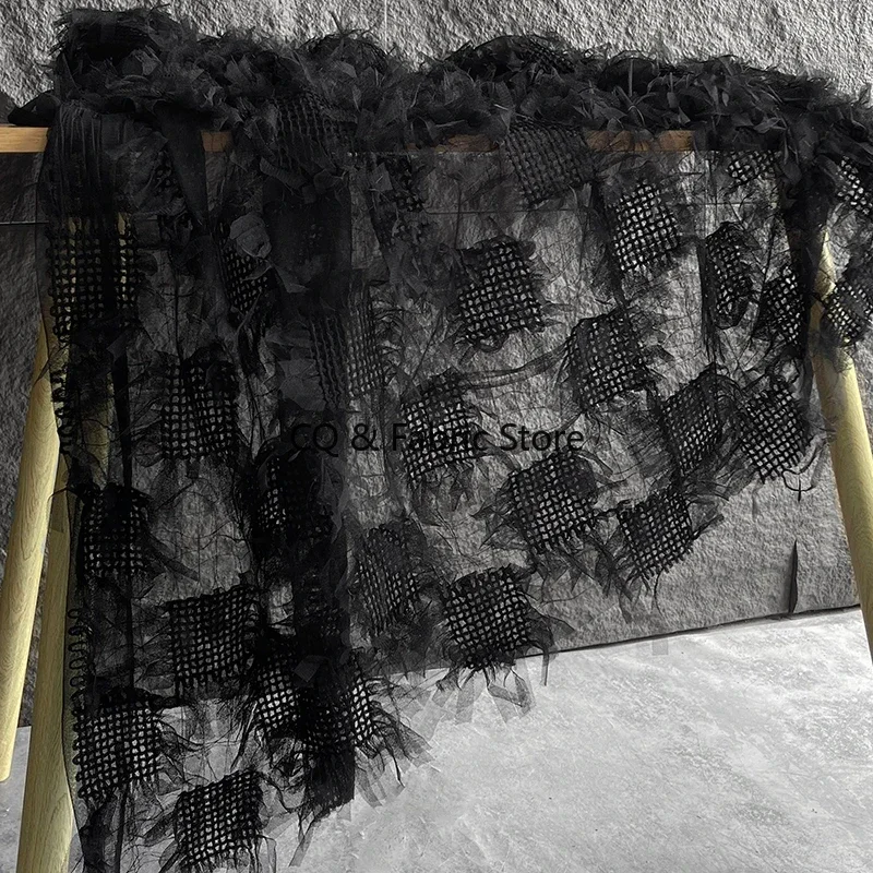 ผ้าลูกไม้ปักลายพู่ห้อยสำหรับชุดออกแบบเองและเสื้อผ้า DIY ฉากหลังตกแต่งพู่ห้อย