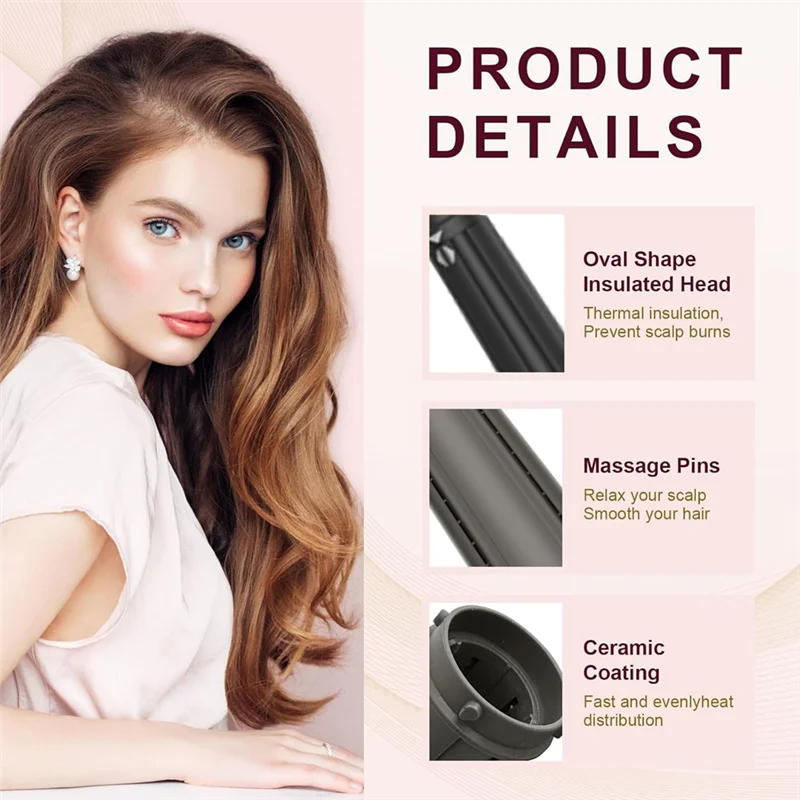 ABZA-0.78In-1.4In Conical Long Barrels Attachment For Dyson Airwrap HS01 HS05 20MM-36MM Auto-Wrap Curling Iron Curlers