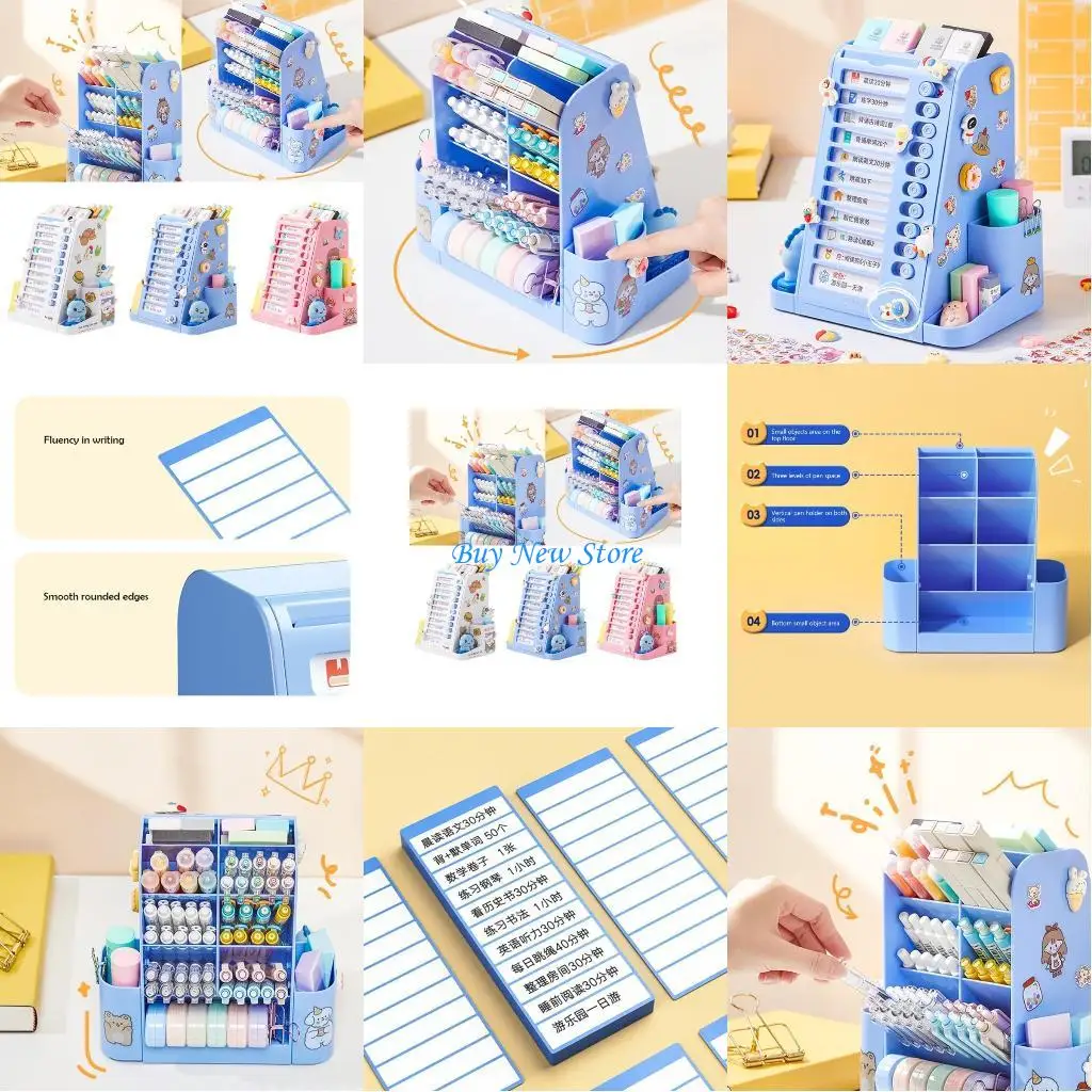 

20CE Weekly Plan Board Schedule Reusable Class Task Planning Board 2-in-1 Pen Holder