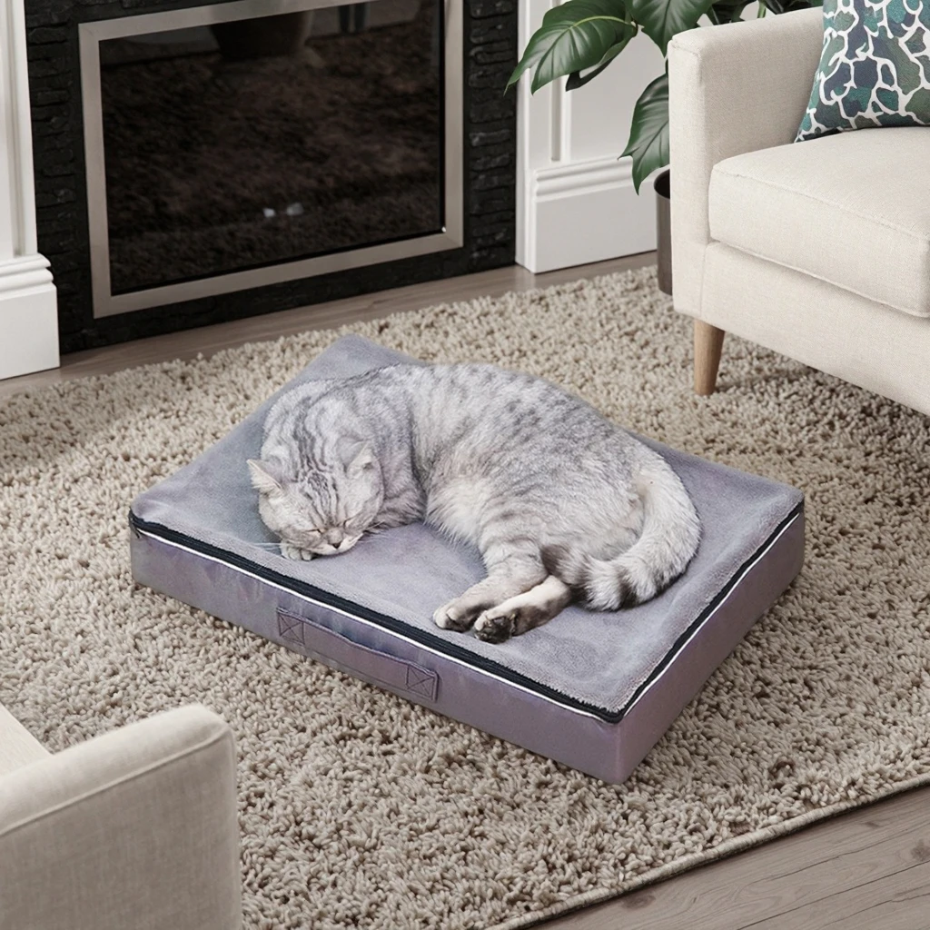 

Seasons Four Luxury Eco-Friendly Large Wood Dog Bed Universal Removable Washable Cat Mat Autumn Winter Warm Bite Resistant Solid