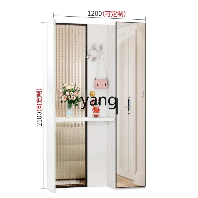 

CX cream wind white door entry entrance entrance cabinet integrated living room partition screen cabinet